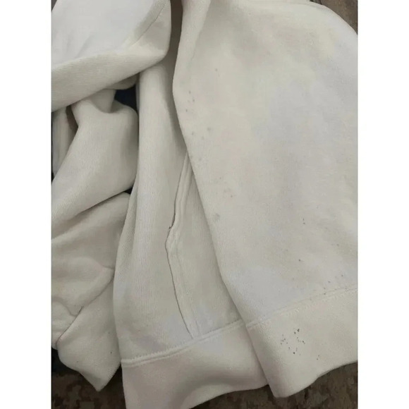 Nike Men's White vintage rare center Swoosh Sweatshirt Size Medium - Picture 9 of 9